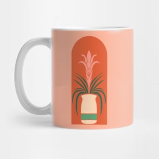 Midecentury Tropical Bromeliad Mug